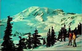 Mount Rainier In Winter Mount Rainier National Park WA UNP Chrome Postcard T15 - £2.30 GBP