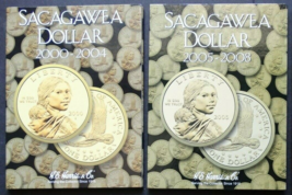 Set of 2 Harris Sacagawea Native American Small Dollar 2000-2008 Folder Book - $14.95