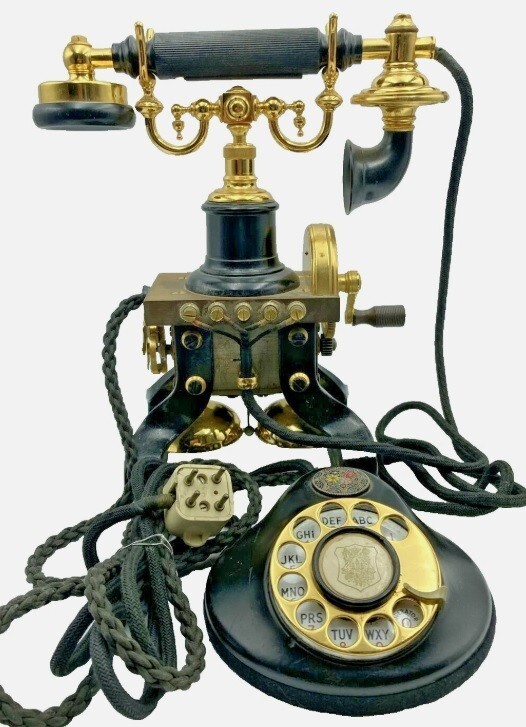 L.M. Ericsson Skeletal Desk Telephone "Eiffel Tower" Phone Circa 1895 with Dial Item image 2