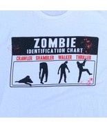 Zombie Identification Chart T Shirt Crawler Shambler Walker Thriller Adu... - $253.22 MXN
