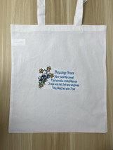 Amazing Grace embroidered cotton tote bag, shopping bag - £7.90 GBP
