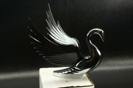 Flying Swan 40&#39;s 50&#39;s Hood Ornament Custom Hot Rod Truck Black Wings - £70.91 GBP