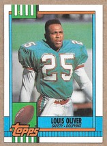 1990 Topps #318 Louis Oliver Miami Dolphins - $1.50