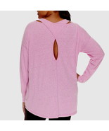 Xersion Knit Shirt Back Keyhole Womens Plus Size Peek A Boo Top Snow Nep... - £7.85 GBP