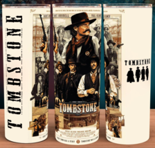 Tombstone 1993 Movie Western Wyatt Earp Doc Holiday Virgil Cup Mug Tumbler 20oz - £15.63 GBP
