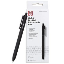 STAPLES TRU RED Retractable Quick Dry Gel Pens, Black, 0.7mm Medium Poin... - £21.20 GBP