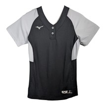 Women Black Softball Jersey Shirt with Gray Mizuno Performance Size Small - £19.14 GBP