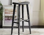 Safavieh Home Collection Colton Black and White Wash Wood 31-inch Bar Stool - £176.51 GBP