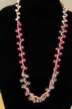 Costume Jewelry COLDWATER CREEK Rose Copper Pink Beaded Statement Necklace - £19.54 GBP