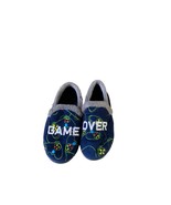 Wonder Nation Boys Size 4 5 House Slippers Gam OVer Plush Slip On Blue Gray - £7.81 GBP