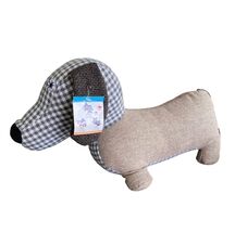 Door Stop Weiner Dig Dachshund Plaid Herringbone Tweet Fabric K9 One For... - €12,72 EUR