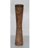 Solid Mango Wood Candle Holder with Hand Etched Detailing, Durable Vase,... - £43.26 GBP