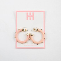 Hoo Hoops mini hoop earrings in Rose/Gold Balls - size One Size - $37.62