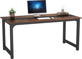 Tribesigns Modern Computer Desk, 70.8 X 31.5 Inch Large Office, Rustic/Black - £207.78 GBP