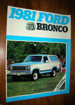 1981 Ford BRONCO 4-WD Brochure - $1.50