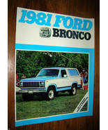 1981 Ford BRONCO 4-WD Brochure - $1.50