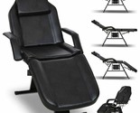 Black Tattoo Massage Table Bed Beauty Spa Facial Salon Chair With 2 Stor... - $292.99