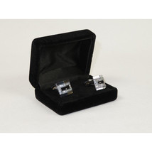 Men's Fashion Cufflinks By J.Valintin Silver/Gold Plated With Crystals JVC-7 image 2