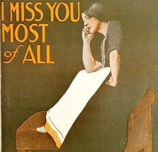I Miss You Most Of All Waltz 1913 Sheet Music Joe McCarthy Monaco DWHH2 - £31.78 GBP