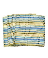 Pier 1 Throw Pillow Covers Set of 4 Blue Green Cream Stripes Zipper Closure - £21.58 GBP