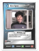 Star Trek Next Generation Premiere CCG Alyssa Ogawa White Border Card De... - $0.99