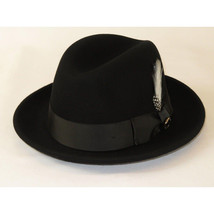 Men Bruno Capelo Hat Australian Wool Crushable Center Dent CHICAGO CH300 Black image 5
