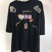 Vintage Tee Hand Decorated Jackpot Unisex T-shirt 2XL Las Vegas Gambling... - $29.64