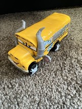 Disney Pixar Cars 3 Miss Fritter School Bus Demolition Derby Diecast Mattel - £12.65 GBP