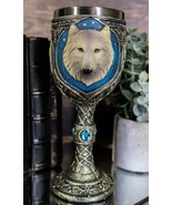 Ebros Lone Wolf Celtic Magic 7oz Wine Chalice Goblet 7oz Home Decor - $32.66 CAD