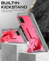 Case For Samsung Galaxy A12 5G Dual Layer Phone Rugged Shockproof Cover Pink - £14.59 GBP