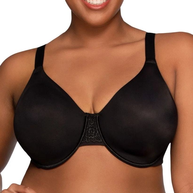 Vanity Fair Full Figure Beauty Back Smoother Wireless Bra Midnight Black... - £22.76 GBP