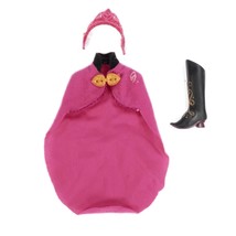 2013 Disney Frozen Anna of Arendelle Mattel Doll Pink Cape Boot Crown Y9958 - £3.98 GBP