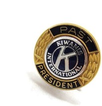 K Kiwanis International Past President 1/10 10Kt Gold Filled Neck Tie Pi... - $34.64