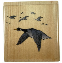 Stamp City Flock of Flying Geese X8637 Rubber Stamp Wood Mount Vintage 1... - £5.49 GBP