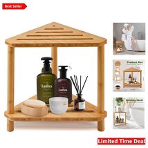 Multi-Functional Bamboo Shower Stool: Convenient 2-Tier Design &amp; Assembly - $105.88
