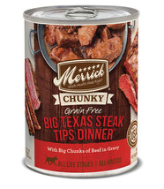 Merrick Dog Chunky Big Texas Steak 12.7oz. (Case of 12) - £74.34 GBP