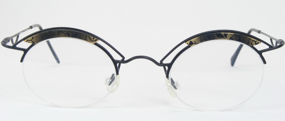 DOMINO 15-118 Black /Gold Unique RARE EYEGLASSES FRAME 40-25-136 Germany Item image 2