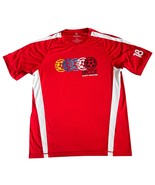 Disney Parks Epcot Center Men’s Soccer Jersey Shirt Sz L Red White Polye... - $24.70
