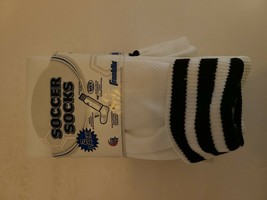 Socker Socks Franklin Size Large White And Black Strip 2PACK - £11.80 GBP