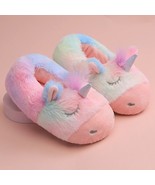 HOMEHOT Girls Warm Plush House Shoes Kids Unicorn Slippers Size 2-3 Big Kid - $212.39 MXN