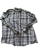 In Extenso Shirt Men&#39;s Long Sleeve Plaid Button Up Lightweight Casual Si... - $9.49