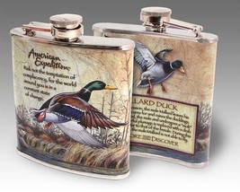 American Expedition Mallard Duck Steel Hip Flask 6 oz NIB Men&#39;s Gift Dad... - £17.84 GBP