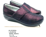 Alegria Lauryn Cross Strap Printed Nubuck Slip-On Shoes- Wine Weave, EUR 36 - £31.53 GBP