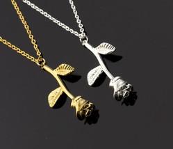 [Jewelry] Fermine Rose Necklace for Lady/Woman/Best Friend/Friendship Gift - £7.18 GBP