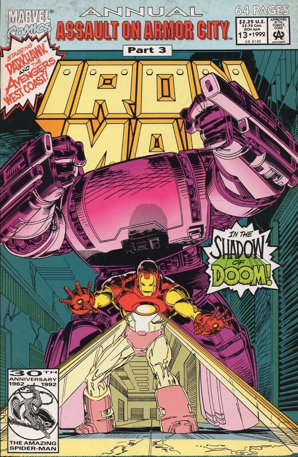 Marvel Comics Ironman Annual Issue# 13 Fine F Condition - $1.99
