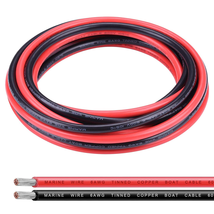 6 Gauge Wire,Igreely 10Ft Black &amp; 10Ft Red 6 AWG Tinned Copper Electrical Wire - £34.81 GBP