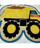 Truck Rug Kids Tonka Toy Diecut Bedroom Playroom Nursery Yellow 44 x 38 - $38.00