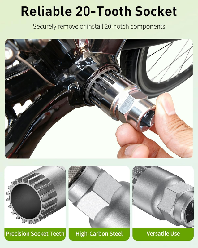 Pawfly Upgraded Bicycle Crank Puller Set, Bike Repair Kit for Square Taper Shima Item image 5