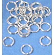 24 8mm Split Rings Sterling Silver Beading Clasp Parts - £18.16 GBP