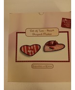 Russ Kupcakes and Kisses Set of Two Heart Shaped Plates In Gift Box Bran... - £47.40 GBP